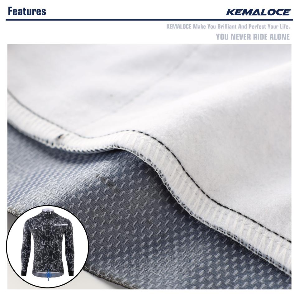 KEMALOCE Зимние велосипедные куртки мужские флисовые с длинными рукавами из черной и белой термоткани