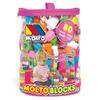Jouet De Construction - MOLTO - Sac De Blocs Rose 80 Pcs - Plastique - Mixte - A Partir De 3 Ans