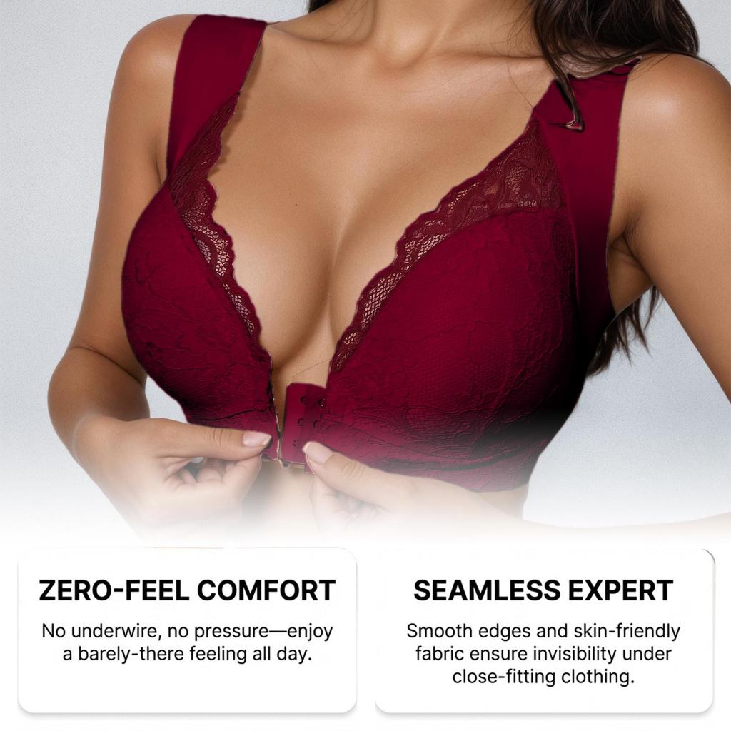 Бюстгальтер Zeriluna с передней застежкой и push-up: Модное, сексуальное, удобное и дышащее нижнее белье.