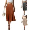 Women's Fashionable And Casual Design French Elegant Draped Satin Skirt