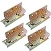 4pcs Screws Included Bed Rail Brackets Adjustable Zinc Alloy Hardware Connectors Durable Bed Frame Brackets Home Improvement