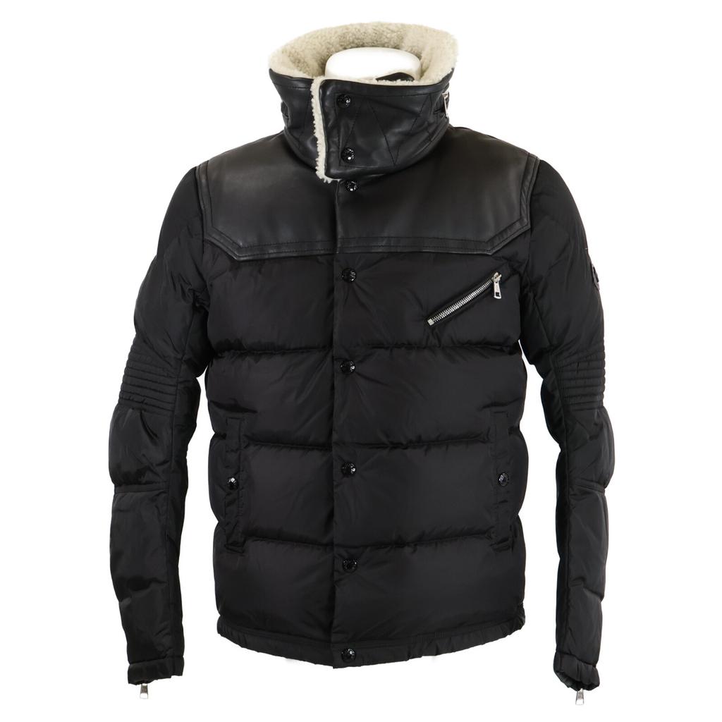 MONCLER [Excellent Condition/Domestically Authorized/Made in 2011] LEO Leo Leather-Trimmed Down Jacket Jacket 1 blackUsed