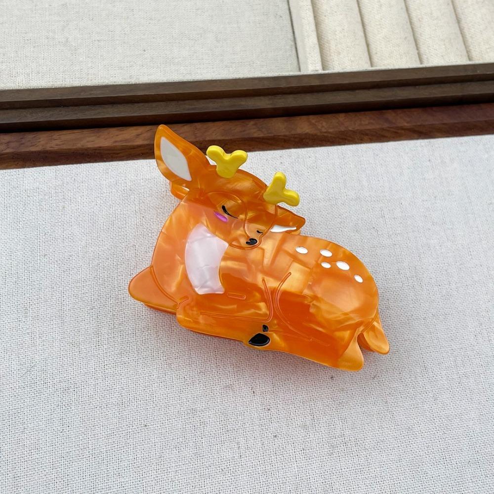 Rabbit Cartoon Animal Hair Clip Puppy Geometry Shark Clip Funny Bear Acetate Hair Claw Female