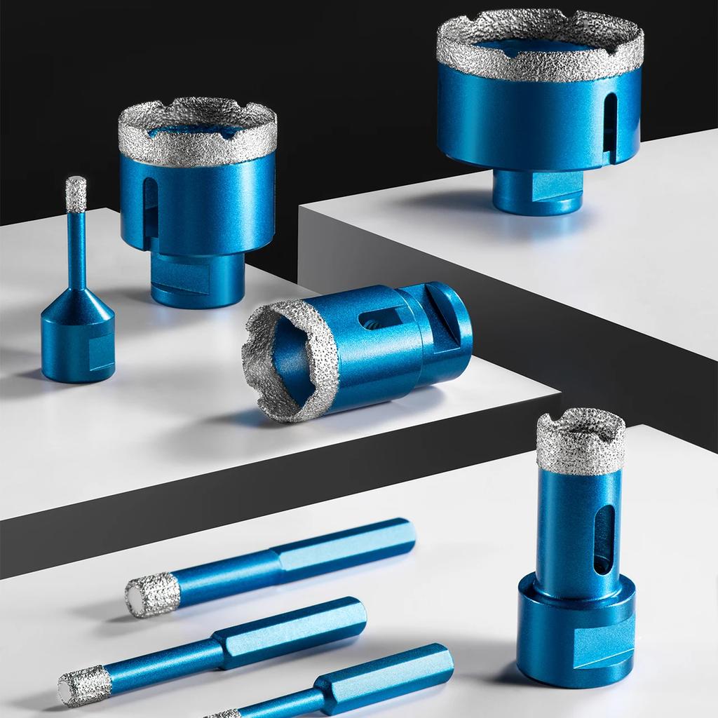 1 шт. 6-70 мм резьба M14 алмазные сухие вакуумные паяные сверлильные коронки для керамогранита коронки гранита мрамора кольцевые пилы инструменты