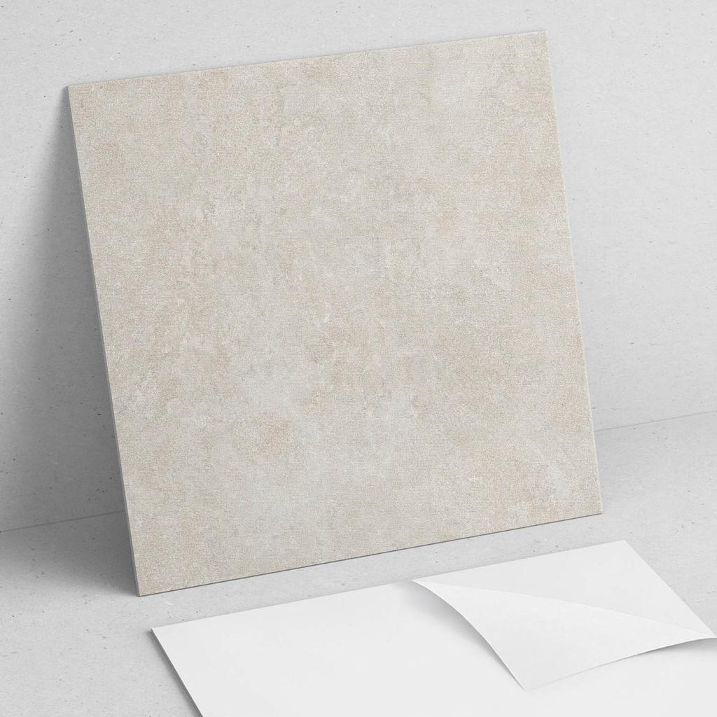 Set of Vinyl Tiles with Print Natural Stone Texture 9x30x30 cm