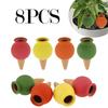 8Pcs Terracotta Self Watering Spikes Clay Plant Watering Planter Insert Indoor Automatic Plant Irrigation Devices For Gardens