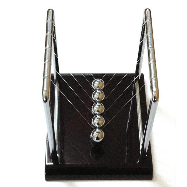 1 Piece Early Fun Educational Desk Toy Gift Newtons Cradle Steel Balance Ball Physics Science Pendulum Desk Decration T0427 P30