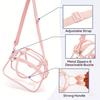 Transparent Handbag Clear Crossbody Tote with Adjustable Strap Large Capacity Waterproof Shoulder Bag for Beach Vacation Concerts