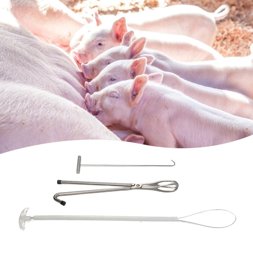 Нержавеющая сталь ветеринарный акушерский крючок щипцы крюк свиноводческое оборудование инструмент для скотоводства