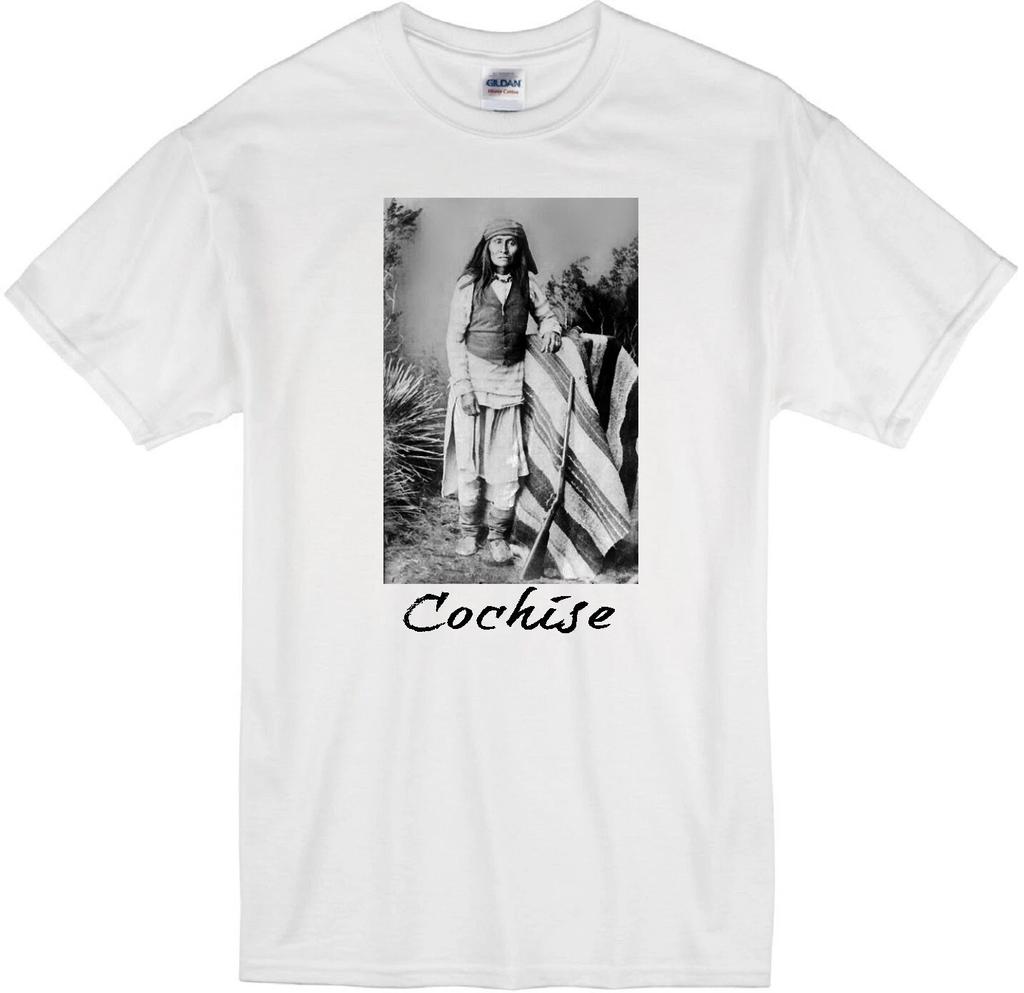 COCHISE APACHE INDIAN CHIEF NATIVE AMERICAN CHIRICAHUA WARRIOR WHITE T-shirt
