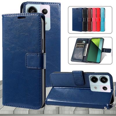 Противоударный кожаный чехол-книжка-бумажник для Xiaomi Redmi Note 13 12 11 Pro Plus 12S 11S 13C K70E Poco M4 X5 X6 Pro 5G 4G Мягкий силиконовый чехол для телефона