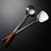 304 Stainless Steel Stir-fry Spoon, Chef's Stir-fry Spoon, Long-handled Spatula, Household Rosewood Handle Spoon, Vegetable Spoon