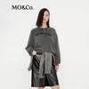 MO&Co. 2024 Winter Washed Cotton Letter Print Sweatshirt