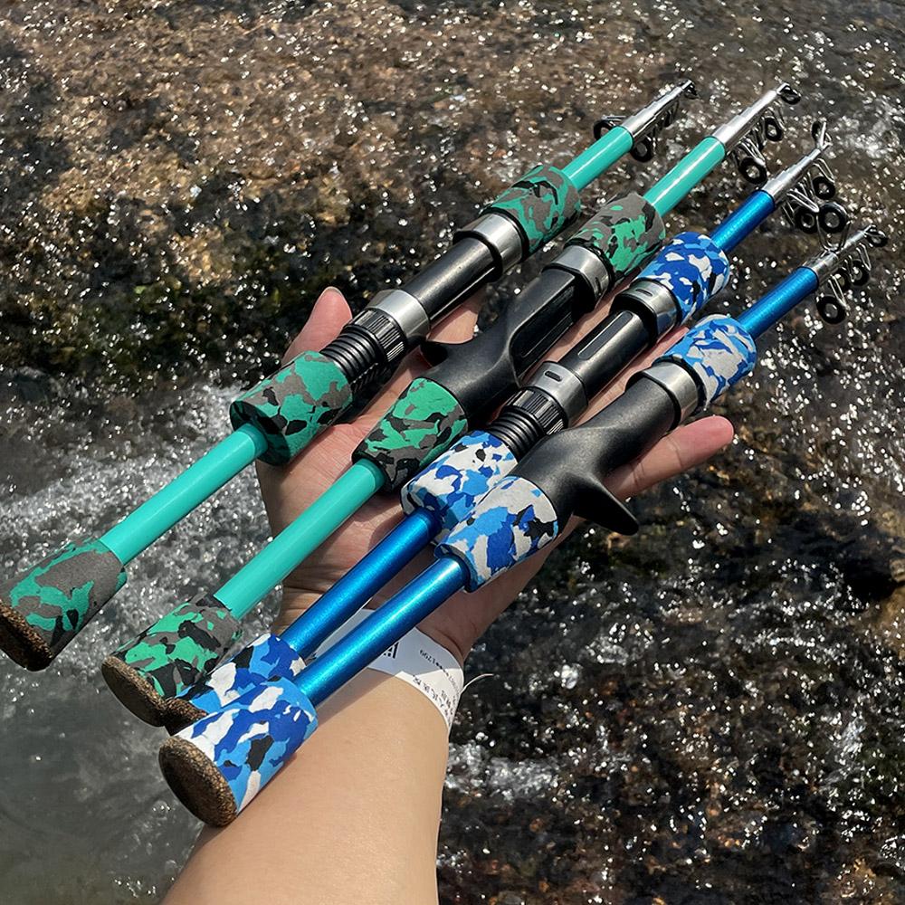 Новая портативная мини-приманка, вращающаяся удочка длиной 1,3 м, 1,5 м, 1,8 м, легкая форель для кормления, карбоновые снасти для ловли нахлыстом, удочка из углеродного волокна