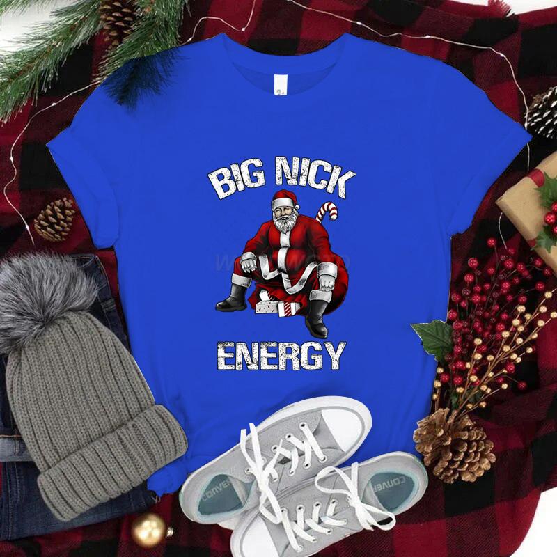 Christmas Santa Funny Tshirts for Unisex Round Neck Festive Holiday Wear Xmas Unisexs Casual Vintage Short Sleeve TShirt Tops
