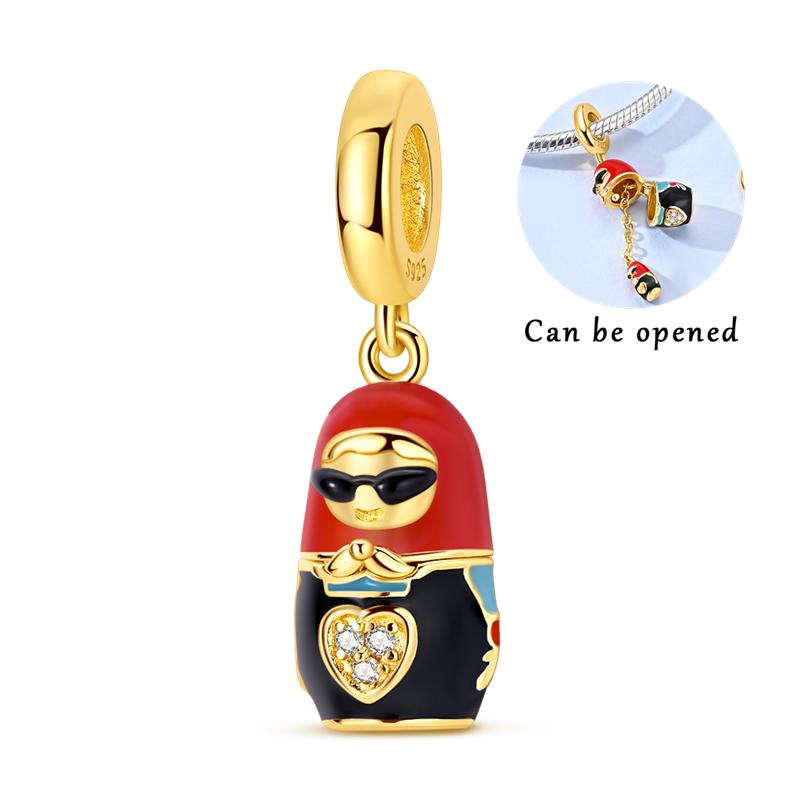 925 Silver Cute Kitten Lucky Cat Charm Can Be Opened Bead Pendant Fit Original Bracelet DIY Women Jewelry Gifts
