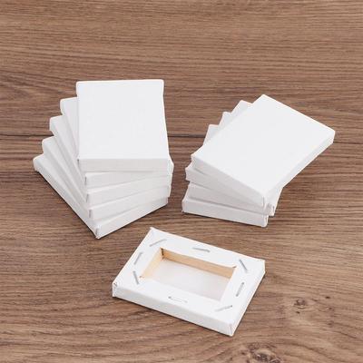 10 шт. Мини Натянутый Деревянный Белый Художественный Холст на Раме Масляная Краска Доска Принадлежности для Живописи