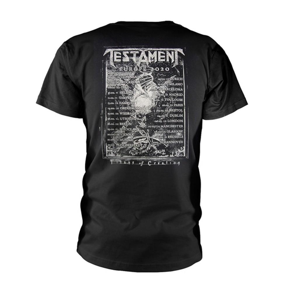Testament Unisex Adult The Bay Strikes Back Europe 2020 Tour T-Shirt