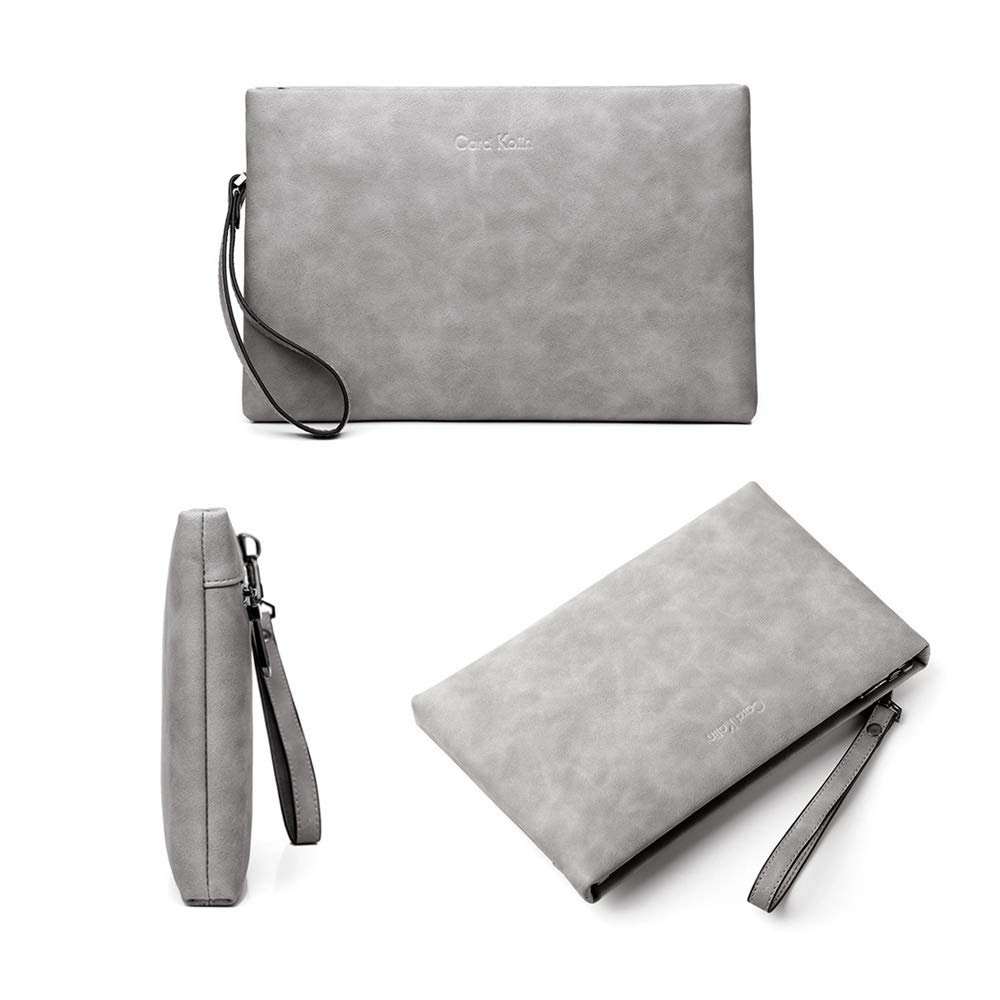 Whatna Кожаный клатч B5 6 отделений для карт кошелек для монет деловой кэжуал формальный свадебная церемония свадебный банкет сумка для мужчин синий серый черный 9972 2-way