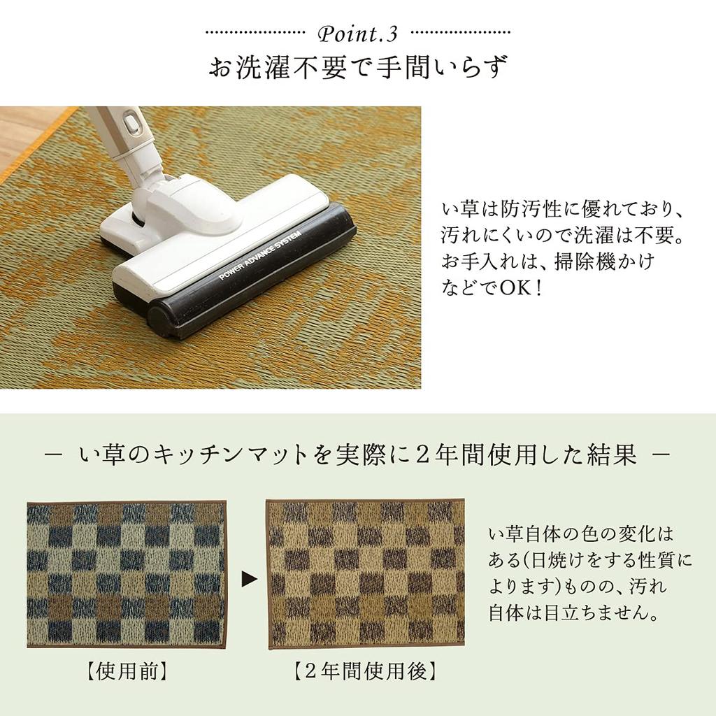 IKEHIKO Igusa Kitchen Natural Dessert Made in Lemon 60 x 120 cm Mat, Materials, Design, Japan, Stain-Resistant, Urethane, Casual, Fruit, Design,