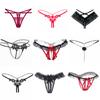 Sexy G-string T Panties Female Underwear Lace Thongs Women's Pants Sexy Pearl Panties Erotic Women Crotchless Panties Plus Size