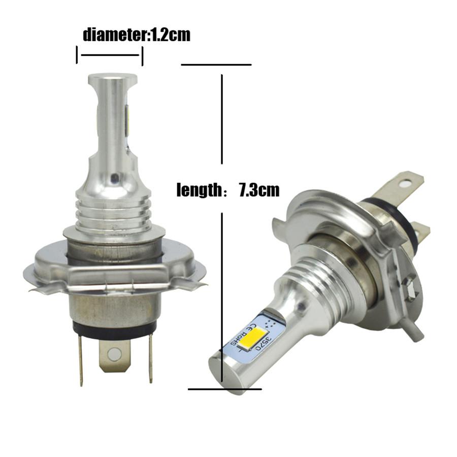 2 шт. 35 Вт 9003 H4 Светодиодные лампы для фар автомобиля/мотоцикла Дальний и ближний свет 4000 лм 6000 К