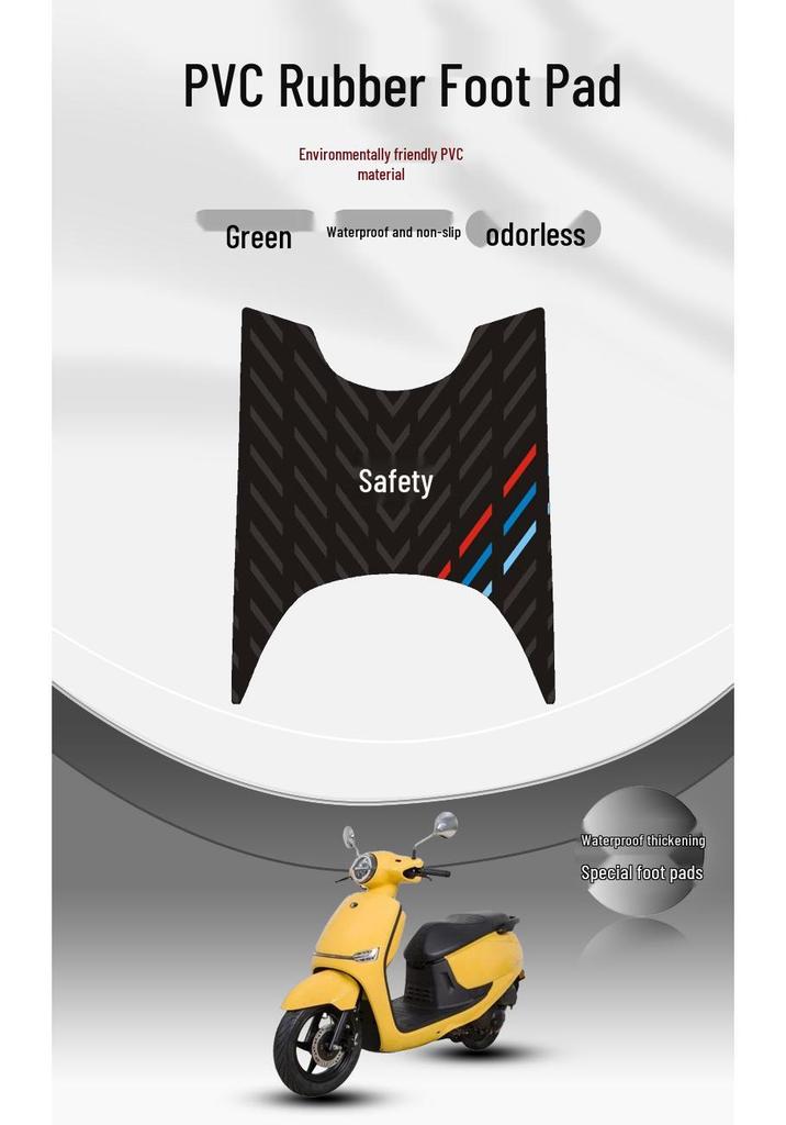 Durable, waterproof, anti-slip rubber foot mat for Kymco KR50 motorcycle enhancement.