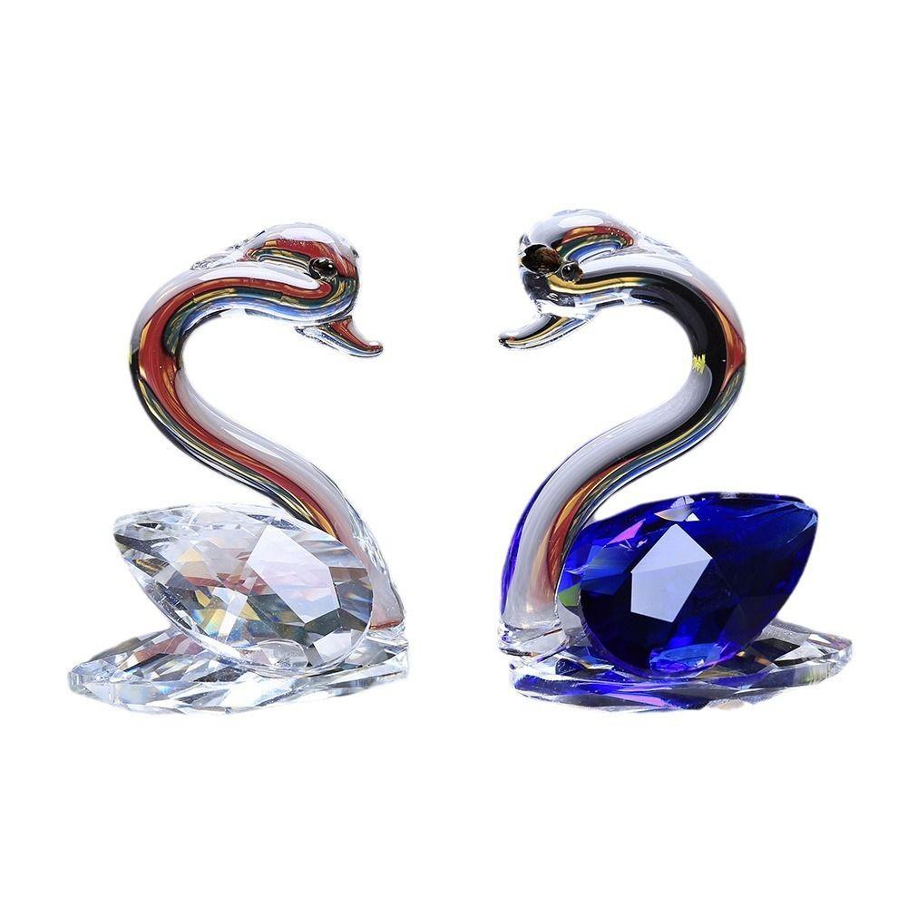 Креативный маленький лебедь, украшение, поделки, статуэтка лебедя, подарок на день рождения, хрустальный лебедь, гостиная