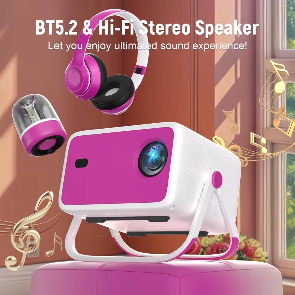 Проектор Velec 4K HD 650 ANSI 1080P с автофокусом Android 11 H713 Wifi6 BT5.2 Портативный наружный видеопроекторы для умного домашнего кинотеатра