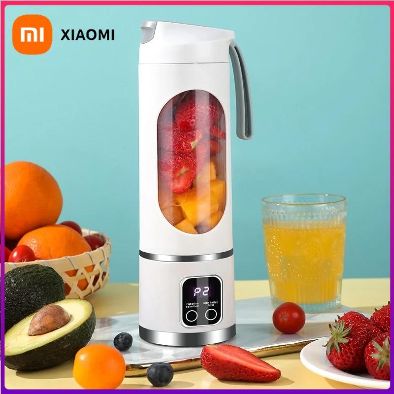 Xiaomi Портативная соковыжималка для фруктов с 10 лезвиями, емкость 450 мл, 3 скорости, перезаряжаемая через USB, блендер, измельчитель льда для коктейлей и смузи, стакан-соковыжималка