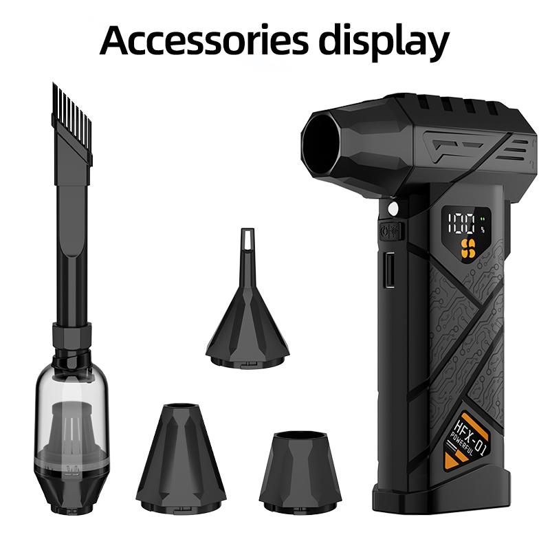 580000 RPM powerful turbo blower cordless dust collector high-speed brushless motor 380g blowing force with power bank function