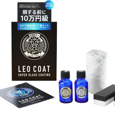 LEO COAT Покрытие для автомобильных стекол Сделано в Японии Возврат денег Гидрофильное водоотталкивающее покрытие Высокопрочная защита с блеском и глянцем LEO COAT [Полный