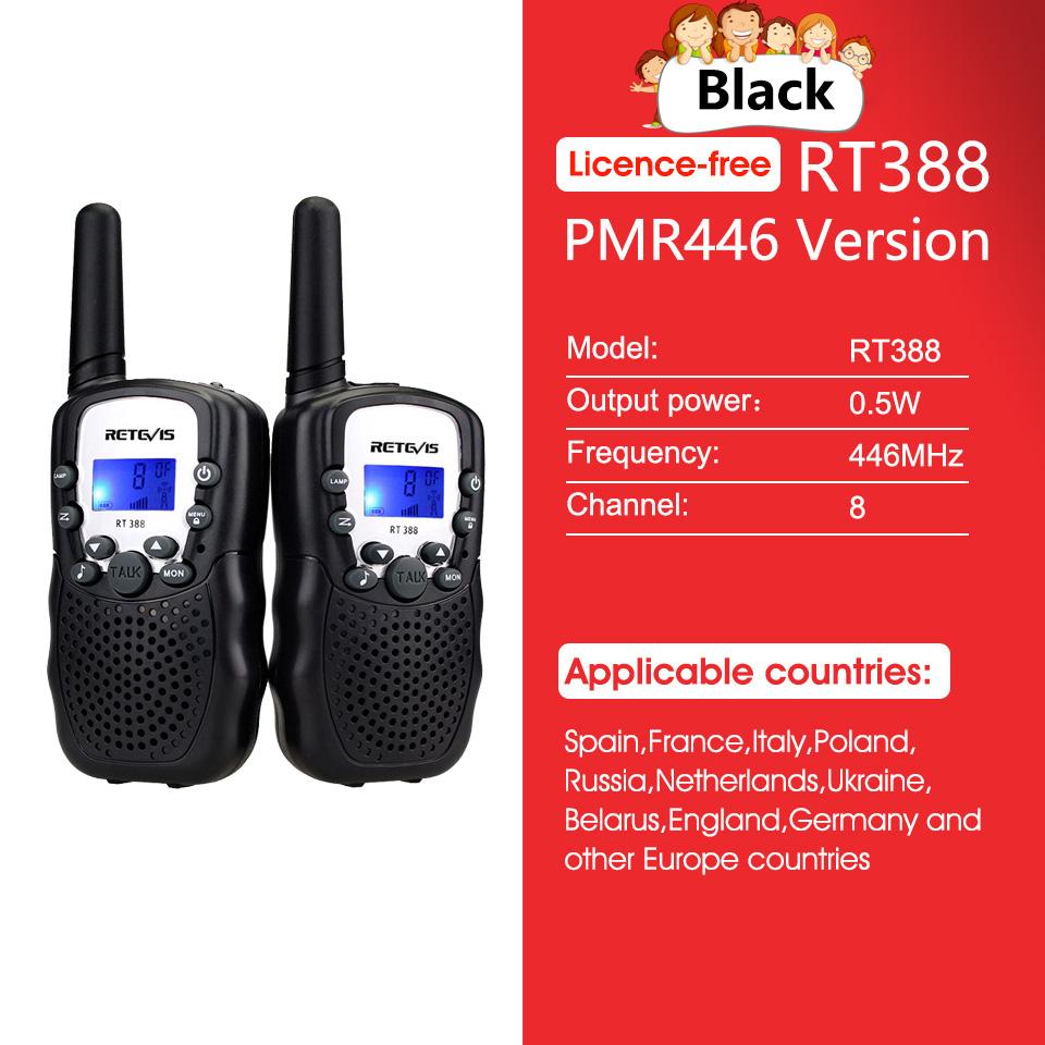 Retevis RT388 Детская рация, перезаряжаемая, без лицензии, дальнего действия, VOX, подарки для детей 6-12 лет, мальчиков и девочек, для кемпинга, походов