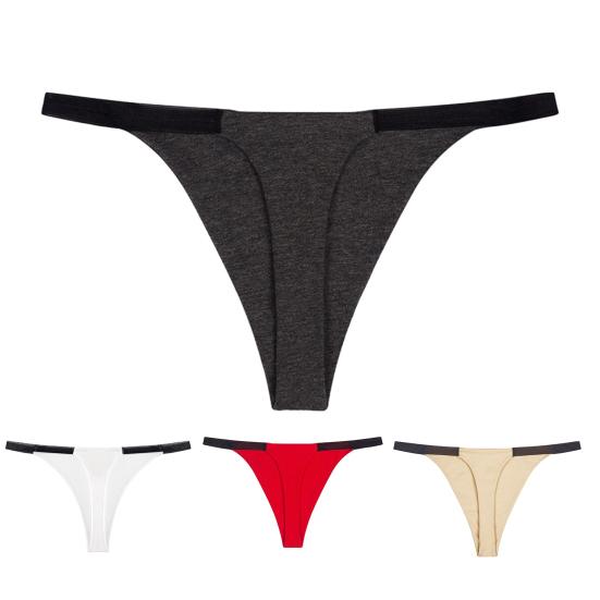 Бесшовные стринги для женщин, дышащее нижнее белье, дерзкие трусики с низкой талией и Т-образным вырезом, сексуальные эластичные трусы