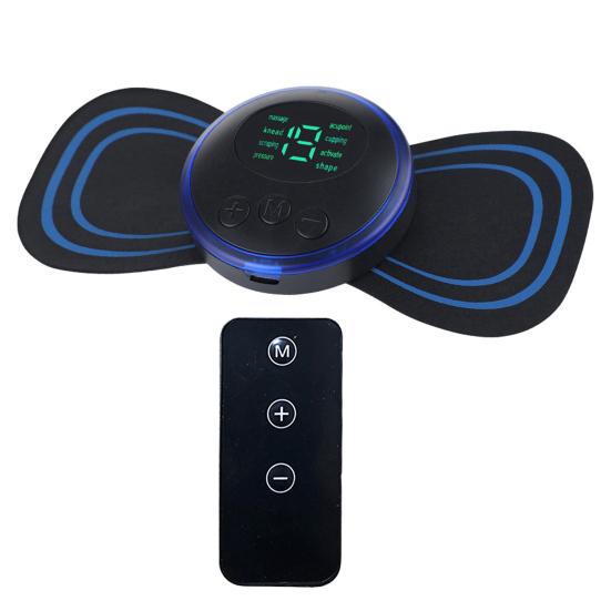 Мини-массажер для мышц и тела, 19 скоростей, 8 режимов, устройство для ухода за талией и шеей, для снятия боли, релаксации всего тела, шейный массажный патч