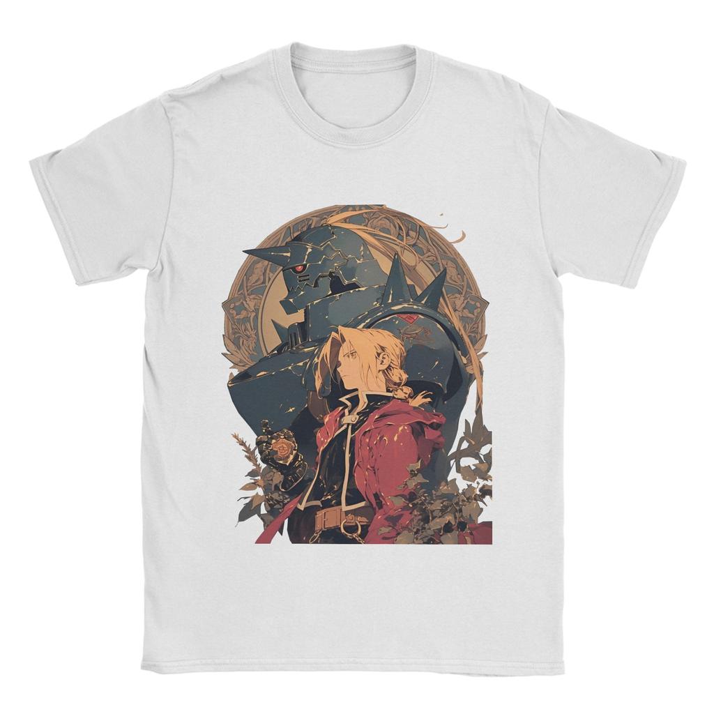 Футболка «Стальной алхимик» мужская 100% хлопок модная футболка с круглым вырезом футболки с коротким рукавом топы идея для подарка