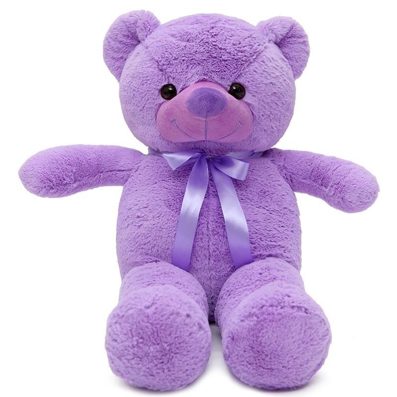 Large Purple Teddy Bear Plush Toy Cute Cartoon Girl Birthday Holiday Gift Doll