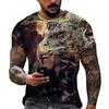 Fashion Summer Eagle Animal 3d Printed T Shirt For Men's T Shirt O'neck Short Sleeve Oversized Tops Tee Shirt Man Clothing Hot