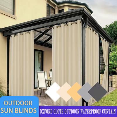 Новые шторы для сада, водонепроницаемые шторы, защита от солнца, непрозрачные шторы для улицы, патио, веранды, балкона, шторы для улицы