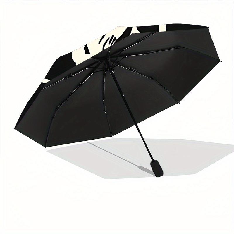 1pc Rammstein Du Hast Automatic Open/Close Cute Umbrella, Portable 3-Fold Compact Umbrella for Men & Women, Perfect Gift for Birthday131