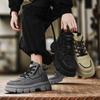 New Fashion Autumn And Winter Men's High Top Martin Boots Students Male Boys Trending Soft Sole Work Shoes Labor Protection Martin Sneakers