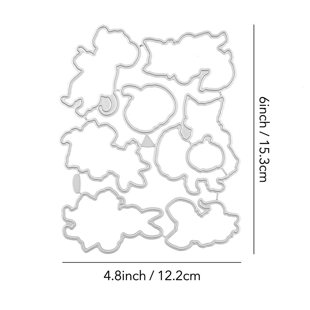 Позвольте вашему свету сиять Штамп Прозрачные штампы и металлические вырубные ножи Узор «Осенние хвосты» Прозрачные штампы-печати для изготовления праздничных открыток