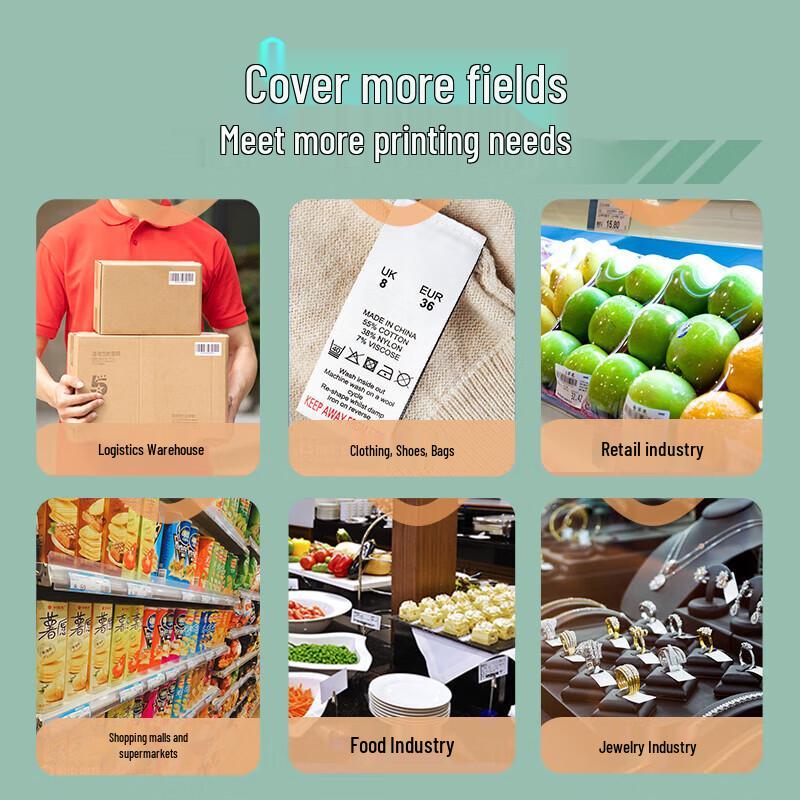 Deli DL-820T Thermal Transfer Label Printer CN plug (adapter included)