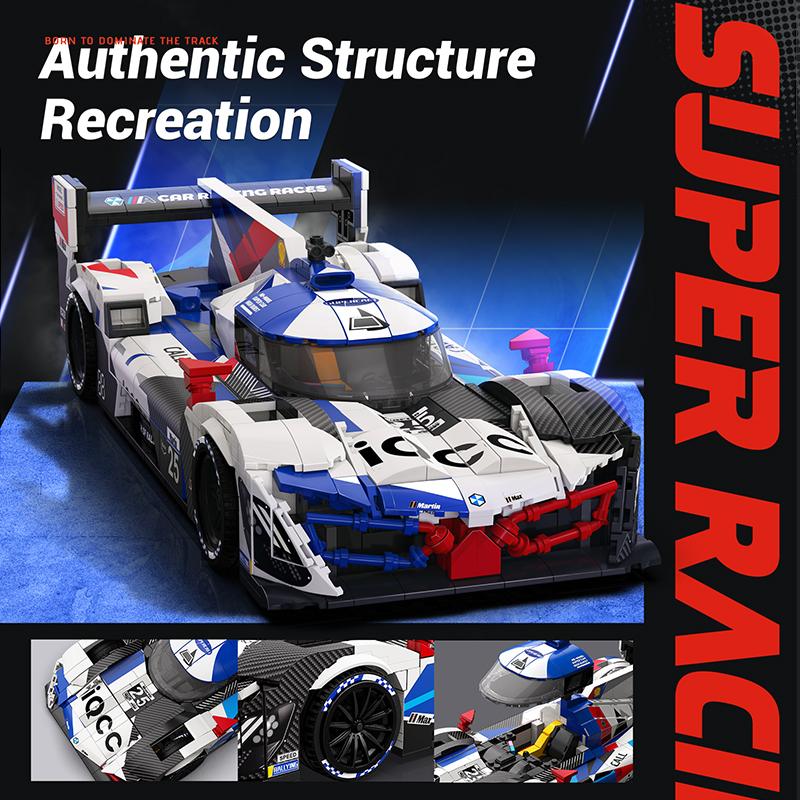Eikee MOC Городской Гоночный Автомобиль Пламя Модель Строительные Блоки 16 Сеток Спортивный Автомобиль Кирпичики Игрушка для Детей Подарок на Фестиваль