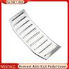 Stainless Steel Car Rear Armrest Anti-kick Foot Pedal Cover Trim Sticker for Volkswagen VW T-Roc TROC 2017 - 2022