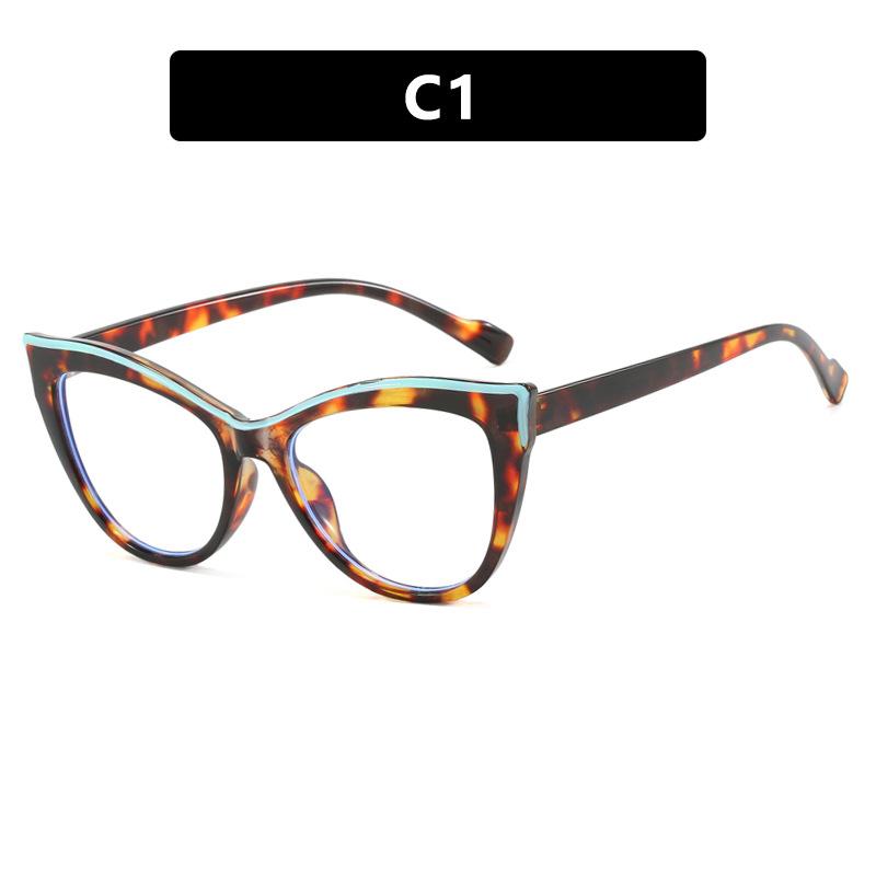 Женские очки Оправа «кошачий глаз» Очки с защитой от синего света Модные плоские очки Оптические очки TR90 Могут быть оснащены оправой для очков для близорукости