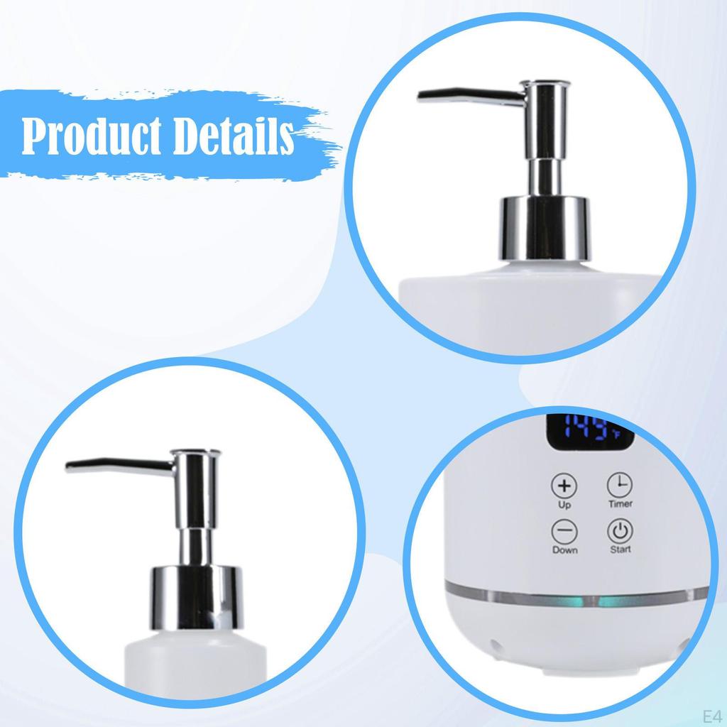 Massage Oil Warmer Salon Multifunction SPA with Bottle Dispenser Black