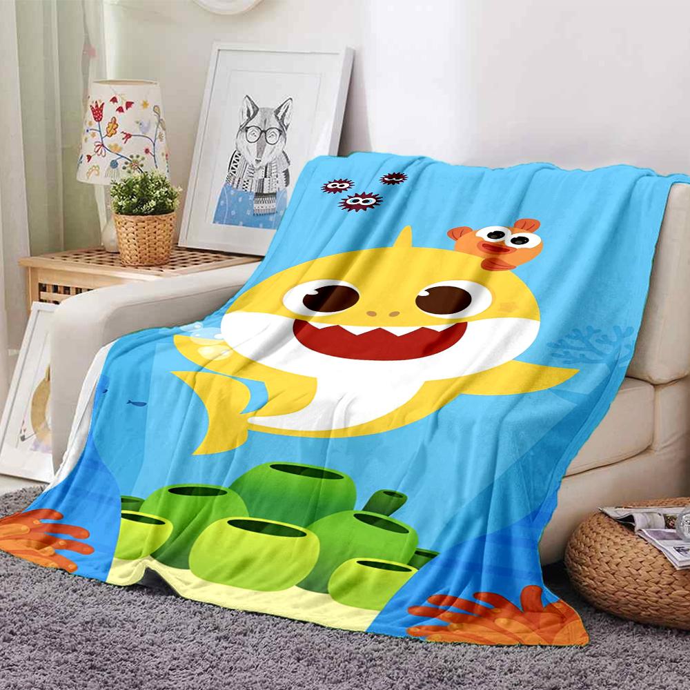 Shark Theme Printed Blanket - Perfect for Couch, Bed, Travel & Outdoor Use | Machine Washable, Cozy & Durable.