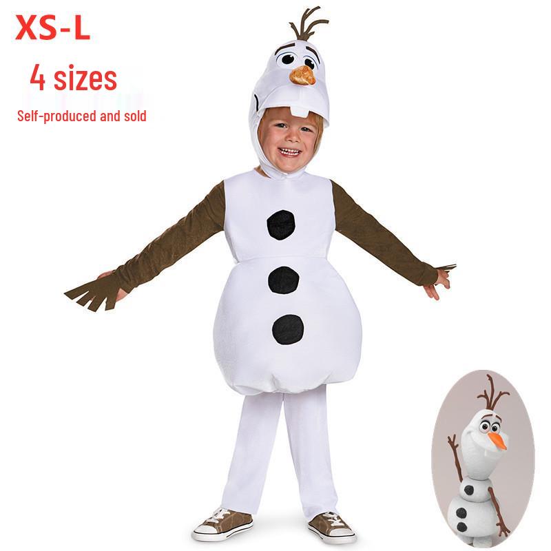 Костюм Олафа Снеговика для детей - Рождественский мультяшный набор для выступлений по мотивам мультфильма "Холодное сердце"