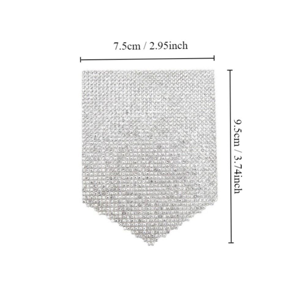 Rhinestone Crystal Pocket Sticker Bling Jean Applique Fashion Rhinestone Sticker  Cloth